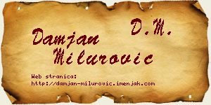 Damjan Milurović vizit kartica